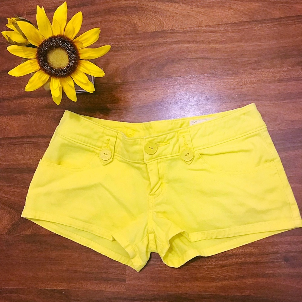 Lost Neon Yellow Low Rise Shorts